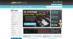 Desktop Screenshot of proaudiocentre.com